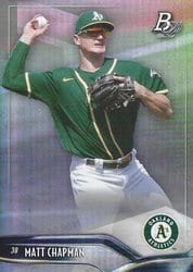 2021 Bowman Platinum Base Set Matt Chapman #72 card