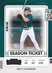 2021 Panini Contenders Base Set Matt Chapman #77 card