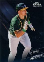 2021 Topps Chrome Black Base Set Matt Chapman #25 card