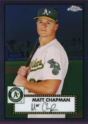 2021 Topps Chrome Platinum Anniversary Base Set Matt Chapman #175 card
