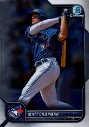 2022 Bowman Chrome Base Set Matt Chapman #2 card