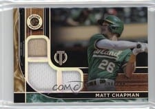 2022 Topps Tribute Triple Relics Matt Chapman #TTR-MCH card