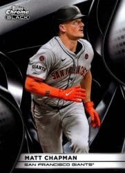 2025 Topps Chrome Black Base Set Matt Chapman #44 card