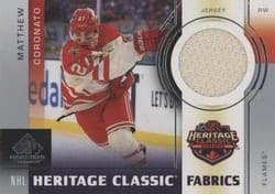 2024-25 SP Game Used 2023 Heritage Classic Fabrics Matt Coronato #HCF-10 card