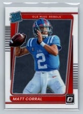 2022 Panini Chronicles Draft Picks Donruss Optic Rated Rookie Matt Corral #5 card