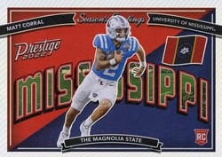 2022 Panini Prestige Seasons Greetings Matt Corral #SG-3 card
