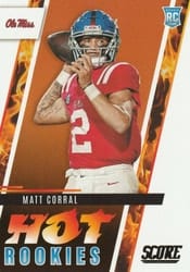 2022 Score Hot Rookies Matt Corral #HR2 card