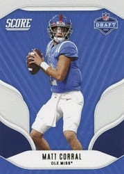 2022 Score NFL Draft Matt Corral #D2 card