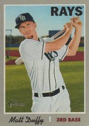 2019 Topps Heritage Base Set Matt Duffy #169 card