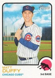 2022 Topps Heritage Base Set Matt Duffy #265 card