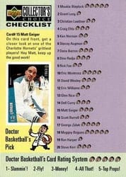 1996-97 Collector's Choice Base Set Matt Geiger / Michael Jordan #196 card