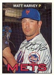 2016 Topps Heritage Base Set Matt Harvey #493 card