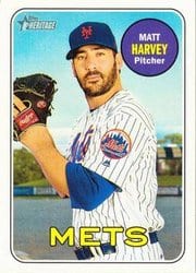 2018 Topps Heritage Base Set Matt Harvey #416 card
