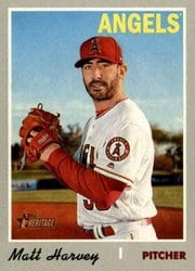 2019 Topps Heritage Base Set Matt Harvey #674 card