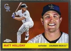 2025 Topps Chrome Platinum Base Set Matt Holliday #472 card