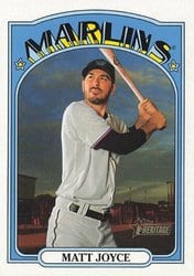 2021 Topps Heritage Base Set Matt Joyce #421 card