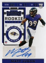 2019 Panini Contenders Base Set Matt Judon #153 card