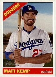 2015 Topps Heritage Base Set Matt Kemp #75 card