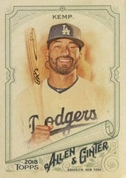 2018 Topps Allen & Ginter Base Set Matt Kemp #101 card