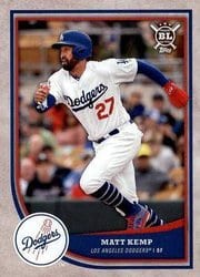 2018 Topps Big League Base Set Matt Kemp #187 card