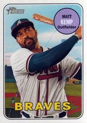 2018 Topps Heritage Base Set Matt Kemp #251 card