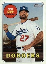 2018 Topps Heritage Base Set Matt Kemp #713 card