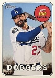 2018 Topps Heritage Base Set Matt Kemp #713c card