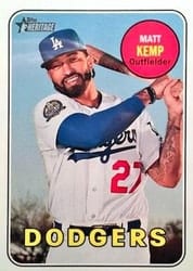 2018 Topps Heritage Base Set Matt Kemp #713d card