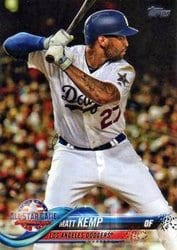 2018 Topps Update Base Set Matt Kemp #US165 card