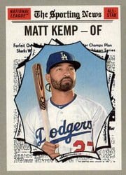 2019 Topps Heritage Base Set Matt Kemp #366 card