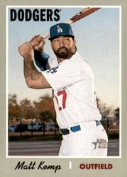 2019 Topps Heritage Base Set Matt Kemp #443 card
