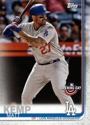 2019 Topps Opening Day Base Set Matt Kemp #48 card