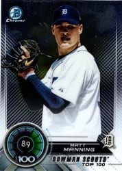 2018 Bowman Scouts Top 100 Matt Manning #BTP-89 card