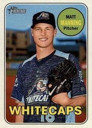 2018 Topps Heritage Minor League Base Set Matt Manning #162 card