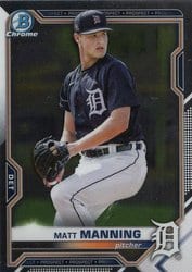 2021 Bowman Chrome Prospects Matt Manning #BCP-111 card