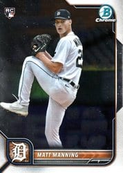 2022 Bowman Chrome Base Set Matt Manning #23 card