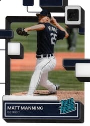 2022 Panini Chronicles Clearly Donruss Matt Manning #57 card