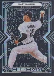 2022 Panini Chronicles Obsidian Matt Manning #7 card