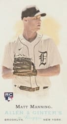2022 Topps Allen & Ginter Mini Rookie Design Variations Matt Manning #RDV-16 card