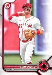 2022 Bowman Draft Base Set Matt McLain #BD-100 card
