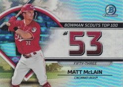 2023 Bowman Bowman Scouts Top 100 Matt McLain #BTP-53 card