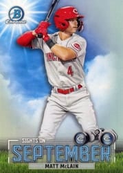 2023 Bowman Sights on September Matt McLain #SOS-8 card