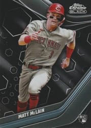 2023 Topps Chrome Black Base Set Matt McLain #10 card