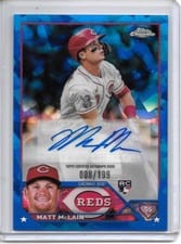 2023 Topps Chrome Update Sapphire Edition Autographs Matt McLain #USA-MMC card