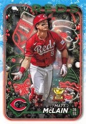 2024 Topps Holiday Base Set Matt McLain #H185 card