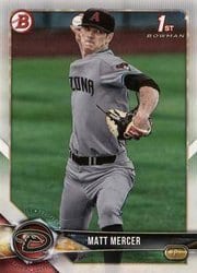 2018 Bowman Draft Base Set Matt Mercer #BD-143 card