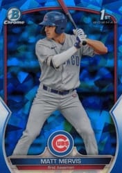 2023 Bowman Sapphire Edition Base Set Matt Mervis #BCP-74 card