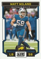 2023 Score Base Set Matt Milano #260 card