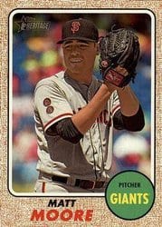2017 Topps Heritage Base Set Matt Moore #391 card