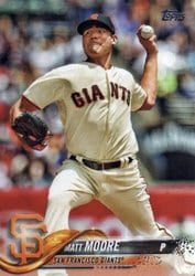 2018 Topps Base Set Matt Moore #161 card